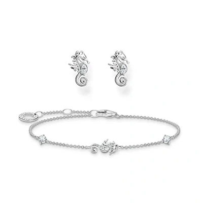 Abbildung von THOMAS Sabo Damen Schmuck Set Armband Ohrstecker 925 Sterlingsilber SET0607 051 14 L19v