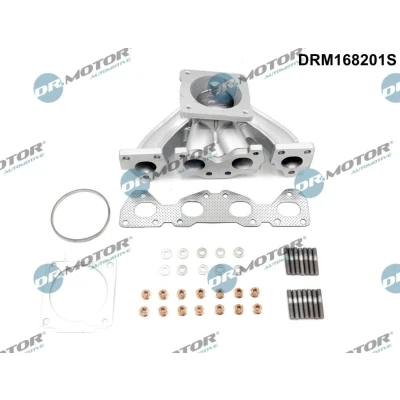 Abbildung von DR.MOTOR AUTOMOTIVE DRM168201S Abgaskrümmer mit Dichtungen Befestigungsmaterial, Schrauben PEUGEOT: 207 Schrägheck, 206 Schrägheck