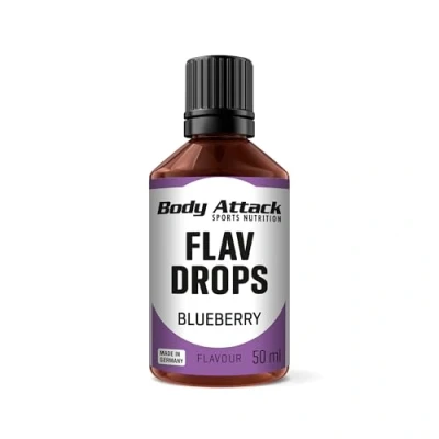 Abbildung von Body Attack Flav Drops®, 2 x 50 ml, Blueberry, Aromatropfen für Lebensmittel, zuckerfreie Flavour Drops ohne Kalorien, vegan &amp; Qualität Made in Germany