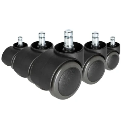 Abbildung von hjh OFFICE Stuhlrolle Stuhlrollen 5x ROLO FREE 10mm/50mm, (5er Pack), Hartbodenrollen Bürostuhl, Rollen für Schreibtischstuhl