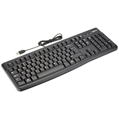 Abbildung von Logitech K120 Kabelgebundene Tastatur für Windows, Englishes QWERTY Layout Schwarz