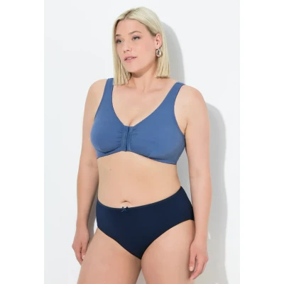 Abbildung von Ulla Popken Damen Bustier, Still BH, Vorderverschluss, Cup C/D E/F Bra, Helles Segelblau, 120D EU