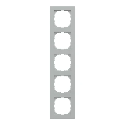Abbildung von Schneider Electric Merten MEG4050 3660 M Pure Rahmen, 5 fach für Steckdosen und Schalter, Aluminium, System M, Made in Germany