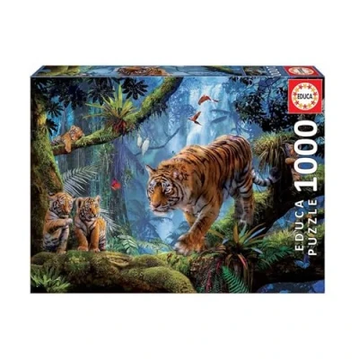 Abbildung von Educa Puzzle 1000 Teile Tiger in den Bäumen
