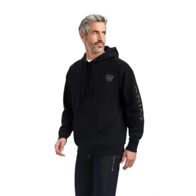 Abbildung von ARIAT Herren Logo Hoodie Sweatshirt, schwarz, XX Large Hoch