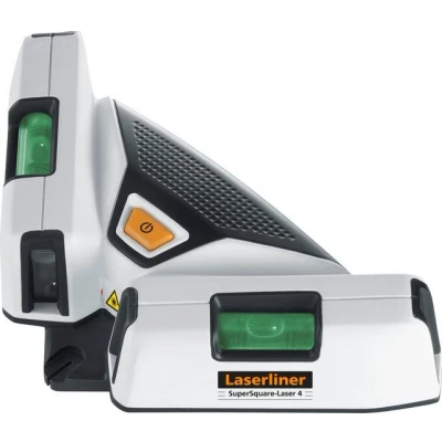 Abbildung von Laserliner SuperSquare Laser 4, 15 m, 0,5 mm/m, Rot, 635 Nm (&lt; 1 mW), Bezugspegel, Weiß