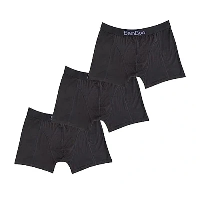 Abbildung von TippTexx 24 3 Bambus Herren Boxershorts mit Anti Loch Versprechen (as3, Alpha, l, x_l, Regular, Schwarz)