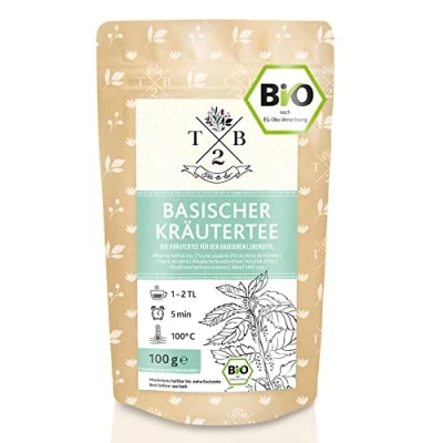 Abbildung von Basischer Kräutertee in Bio Qualität zur basischen Ernährung mit Brennnessel, 100g (Ca. 40 Tassen) Tea2Be by Sarenius