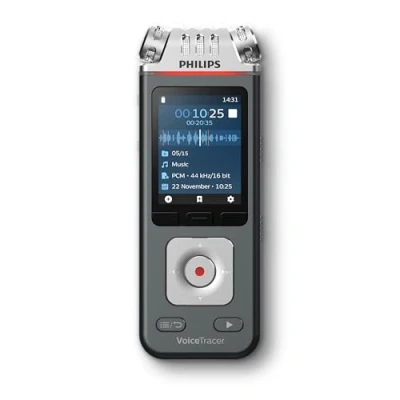 Abbildung von Philips DVT6115 Audiorecorder Digitales Diktiergerät (96 kHz/24 Bit, Smartphone App, Sembly AI Spracherkennung)