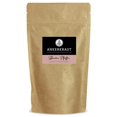 Abbildung von Ankerkraut Bunter Pfeffer, 450g im XXL Beutel, Ganze Körner Mischung für die Mühle, Einfach Kochen in Premium Qualität, Perfekt zum Grillen