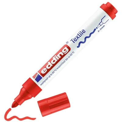 Abbildung von Edding 4500 Textilmarker 2 3mm Rot