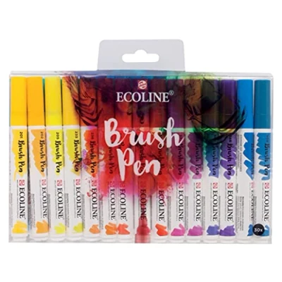 Abbildung von Talens Aquarellstifte ECOLINE Brushpen Set 30 verschiedene Farben, (30 tlg)