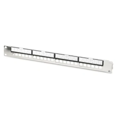 Abbildung von DIGITUS Patchpanel Modular Für Keystone Module 19 Zoll 24 Port Geschirmt Rack Montage 1HE Grau