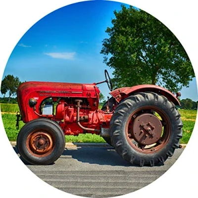 Abbildung von Tortenaufleger Traktor, Trecker // Kuchendekoration Bauernhof, Oldtimer 20cm (Zuckerpapier)