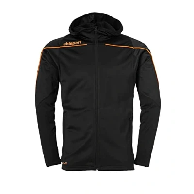 Abbildung von uhlsport Kinder Stream 22 Track Hood Jacke, schwarz/Fluo orange, 152