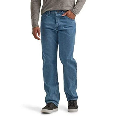 Abbildung von Wrangler Authentics Herren Classic 5 Pocket Relaxed Fit Jeans, Light Stonewash Flex, 42W / 30L