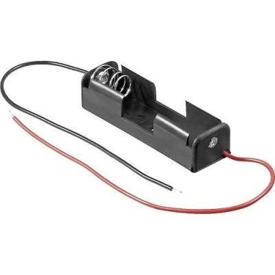 Abbildung von CABLEPELADO Flacher Batteriehalter, AA inklusive 200 mm Kabel, Gesamtspannung: 1,5 V (1,5 pro Batterie), geeignet für 1 LR6 Batterien (FR6, HR6, LR6)