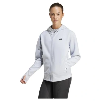 Abbildung von adidas Performance FULL ZIP Sweatjacke, Damen, Größe: XS, Halo silver