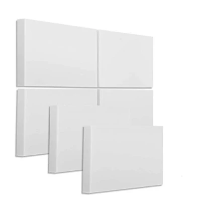 Abbildung von 6 Schallabsorber Elemente aus Basotect G+ zur Verbesserung der Raumakustik/je 825x550x50mm