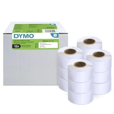 Abbildung von Dymo 2093091 (12 stuks) Schwarz bis weiß Etikett