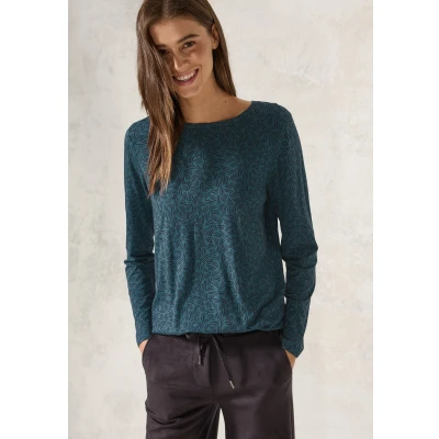 Abbildung von Cecil MIT Ubootausschnitt Langarmshirt, Damen, Größe: Large, Grün