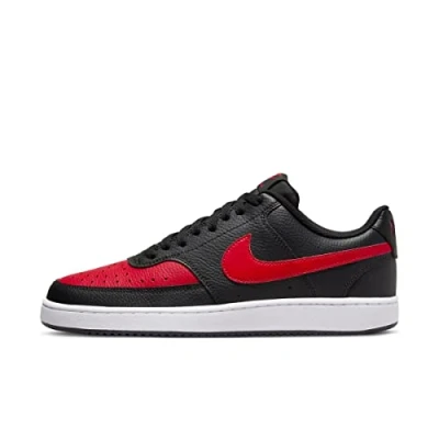 Abbildung von Nike Herren Court Vision Low Sneaker, Rot Weiß Schwarz Universität, 44 EU
