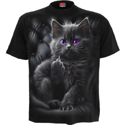 Abbildung von Spiral Cattitude Unisex T Shirt schwarz M