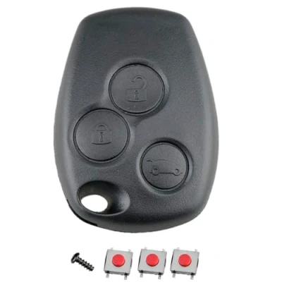 Abbildung von 3 Tasten Repair Schlüsselgehäuse für Dacia Duster Logan Sandero Renault Clio Modus Twingo Kangoo Trafic Master Opel Movano Vivaro Nissan Schlüsse,Auto Schlüssel Austausch Gehäuse