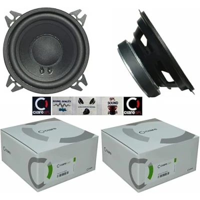 Abbildung von 2 WOOFER CIARE CW100Z Lautsprecher 10 cm 100 mm 4&quot; 40 watt rms 80 max impedanz 4 ohm autotüren gummiaufhängung schwarz, Set of + 5 kostenlose Aufkleber