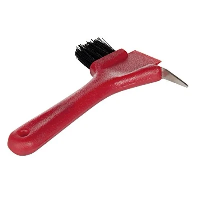 Abbildung von HKM 6302 Hufkratzer mit Bürste und Schieber, 17.5 cm, M, rot