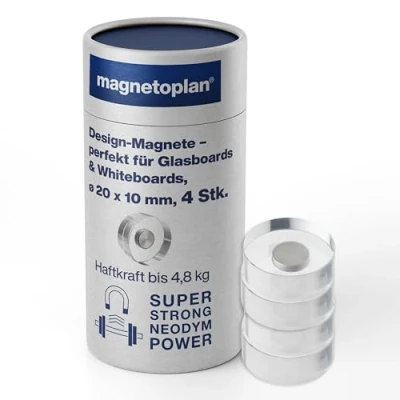 Abbildung von Magnetoplan Magnet Design 1681020 Glasboard 20mm Acryl 4 Stück