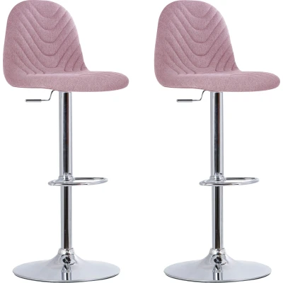 Abbildung von byLIVING Barhocker &quot;Casino 01&quot;, (Set, 2 St.), drehbar mit Höhenverstellung, Bezug in Webstoff, Metall Gestell