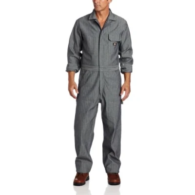 Abbildung von Dickies Herren Overall, langärmelig, gestreift, Baumwolle Blau X Large Hoch