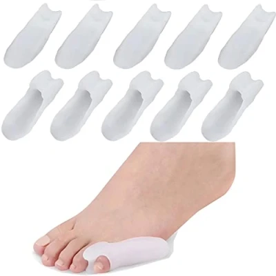 Abbildung von RUNRAYAY 10er Pack Pinky Toe Protector Bunion mit Separator, Gel Tailor&#039;s Guard Relief Pads für Ballen Frauen, Little Corrector Pad zum Tragen Schuhen