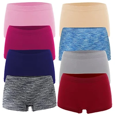 Abbildung von Fabio Farini Panty Damen Hotpants Unterhosen  Frauen Boxershorts Seamless (Spar Set, 12 St) angenehmes Tragegefühl ohne Nähte, zufällig ausgewählte Farben