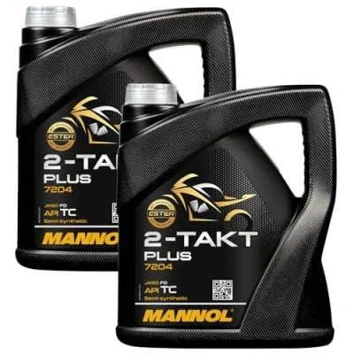 Abbildung von 2x 4L MANNOL Motorenöl 2 Takt Plus Motoröl API TC