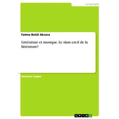 Abbildung von Littérature et musique. Le slam est il de la littérature?