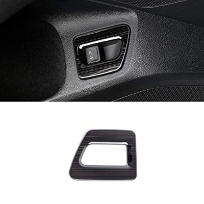 Abbildung von HIGH FLYING für Arteon 2017 2021 / Passat B8 2015 Interieur Elektrisch Kofferraum Taste Interieurleisten 1 Stück Edelstahl (Schwarz)
