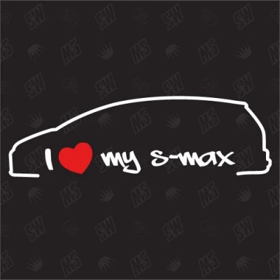 Abbildung von speedwerk motorwear I Love My S Max Sticker Kompatibel mit Ford ab Bj. 2006