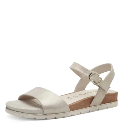 Abbildung von Tamaris Keilsandalette, Damen, Größe: 39, Champagne Schuhe