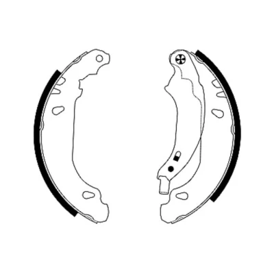 Abbildung von TEXTAR 91053700 Bremsbacken 180 42 mit Handbremshebel RENAULT: CLIO 2, 2 Kasten, Logan 1, DACIA: Sandero I, I Limousine