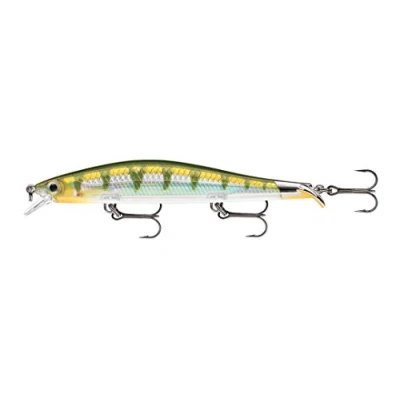 Abbildung von Rapala Ripstop Angelköder Angelzubehör mit Zweiteiliger Tauchschaufel Süßwasser Spinnköder Lauftiefe 1,3 1,6m Fischköder 12cm, 14g Hergestellt in Estland Yellow Perch