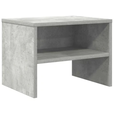 Abbildung von vidaXL Nachttisch mit offenem Fach Nachtschrank Beistelltisch Telefontisch Couchtisch Nachtkommode Nachtkonsole Betongrau 40x30x30cm Holzwerkstoff