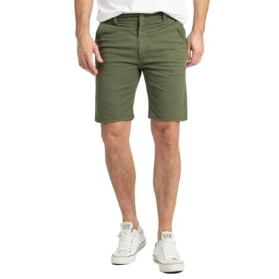 Abbildung von Rock Creek Herren Shorts Stretch Chino Bermuda Sommer Regular Fit Leinen Kurze Hose Stoff Sommerhose H 376 Dunkelgrün W44