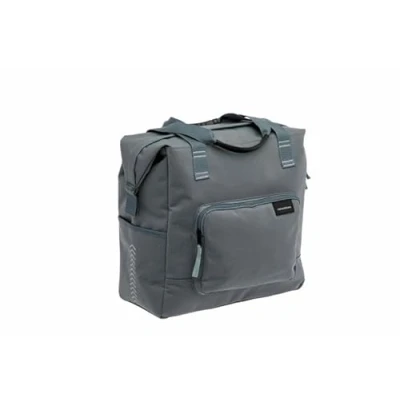 Abbildung von New Looxs Tulum Camella Einkaufstasche Fahrrad 24,5L Recyceltem Polyester E Bikes Geeignet Fahrradtasche für Gepäckträger Leicht Fixierbare hinte Befestigungshaken Grau Grün