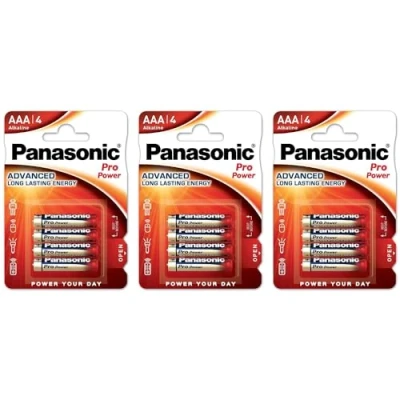 Abbildung von Panasonic Pro Power Alkali Batterie, AAA Micro, 12er Pack, langanhaltende Energie für Geräte mit mittlerem bis hohem Energieverbrauch, Alkaline