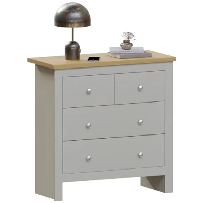 Abbildung von Vida Designs Kommoden &amp; Sideboards, MDF, Spanplatte und Melaminfurnier, Grau, Standard