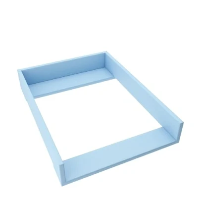 Abbildung von regalik Wickelaufsatz für Hemnes von IKEA, Wickeltischaufsatz 50 cm Kommoden, Abnehmbar Wickelkommode aufsatz, Gerade Frontplatten, Blau, 1 mm ABS Material, 72cm x 54cm
