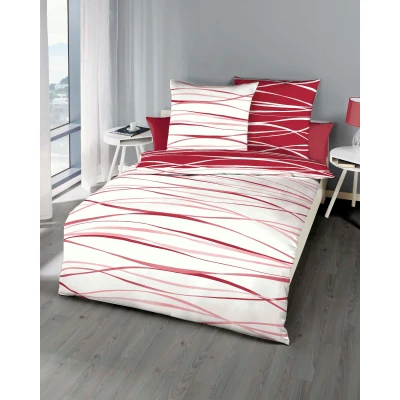 Abbildung von Kaeppel Wendebettwäsche &quot;Motion&quot;, (2 tlg.), aus 100% Baumwolle, in Mako Satin oder Biber Qualität, Winterbettwäsche, Bett und Kopfkissenbezug mit Reißverschluss, Bettwäsche Set STANDARD 100 by OEKO TEX zertifiziert.