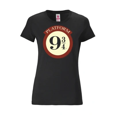 Abbildung von Logoshirt Harry Potter Hogwarts Express Gleis 9 3/4 Tshirt print, Damen, Größe: Medium, Schwarz